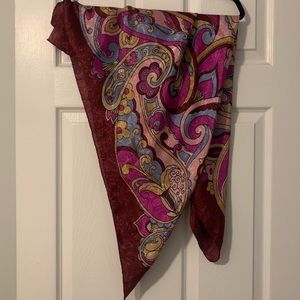 Vintage Paisley Silk Scarf